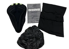 NWT Cushion Seat Soft Gel Saddle Bike Bicycle Cycling Black Rain Cover Seat