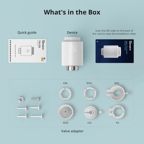 SONOFF Smart Heizkörperthermostat TRVZB, Smart Heizungsthermostat mit App WIFI - 第 4/12 張圖片