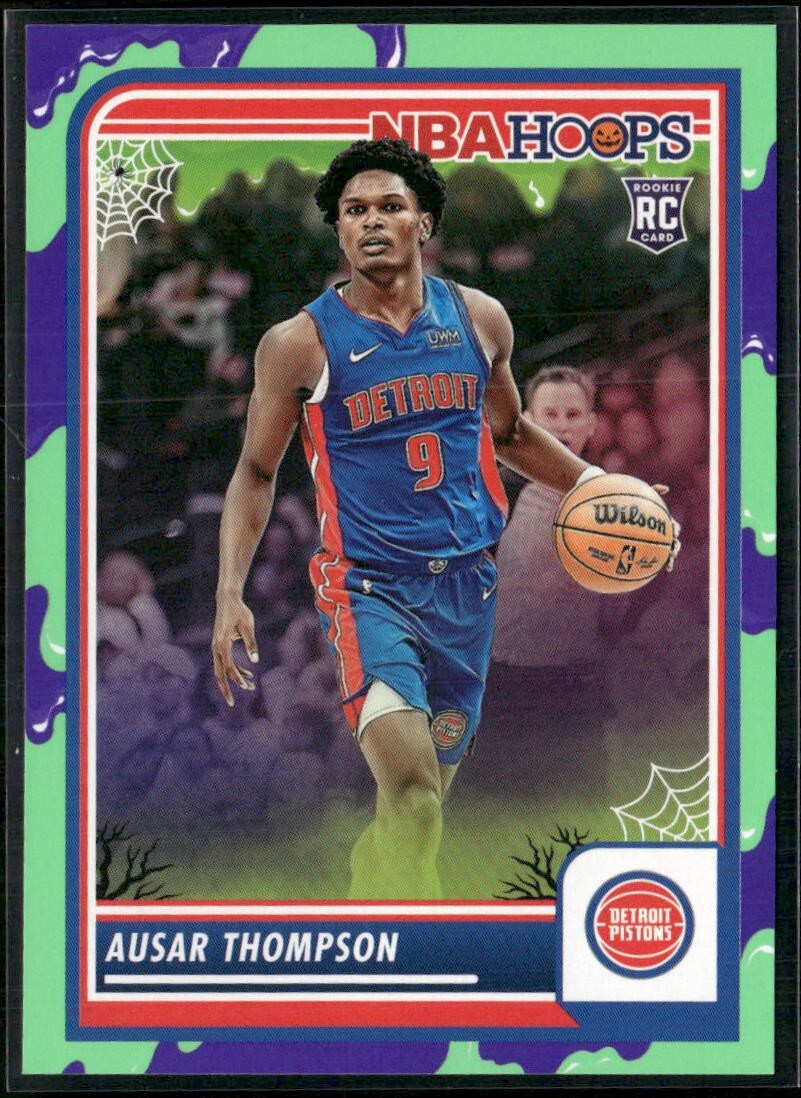 2023-24 PANINI NBA HAUNTED HOOPS BASKETBALL AUSAR THOMPSON SLIME RC SP #100