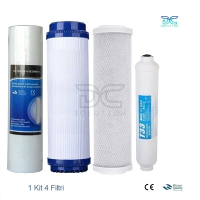 DC SOLUTION Filtri acqua per depuratori casa cartuccia filtro acqua Kit 4 filtri