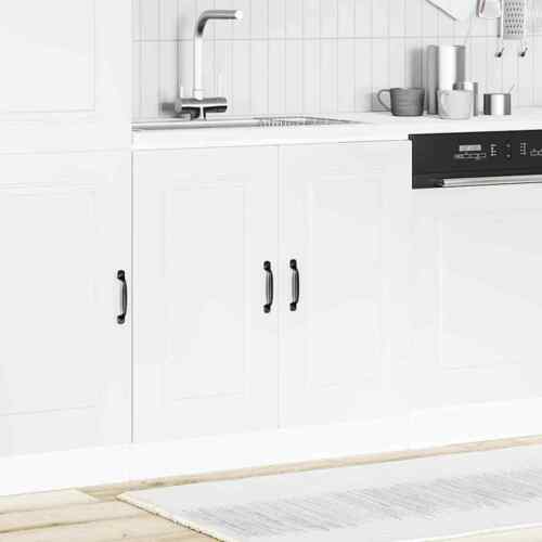 vidaXL Sink Base Cabinet Kalmar White 80x46x81.5 cm Engineered Wood BMG - Picture 3 of 10
