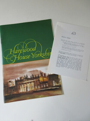 Harewood House Yorkshire booklet