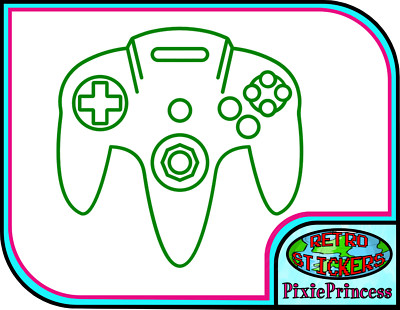 Nintendo 64 N64 Controller B Vinyl Sticker Car Truck Gamer Window Wall Art Game