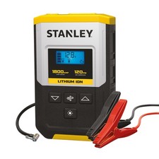 Stanley FatMax 1800 Peak Amp Lithium Jump Starter with 120 PSI Air Compressor,