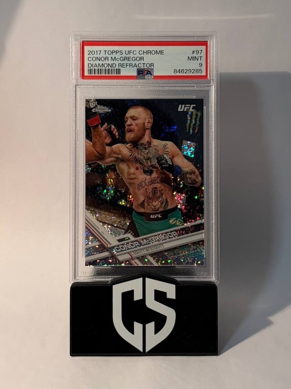 2017 Topps Chrome UFC Conor McGregor Diamond Refractor SSP - PSA 9