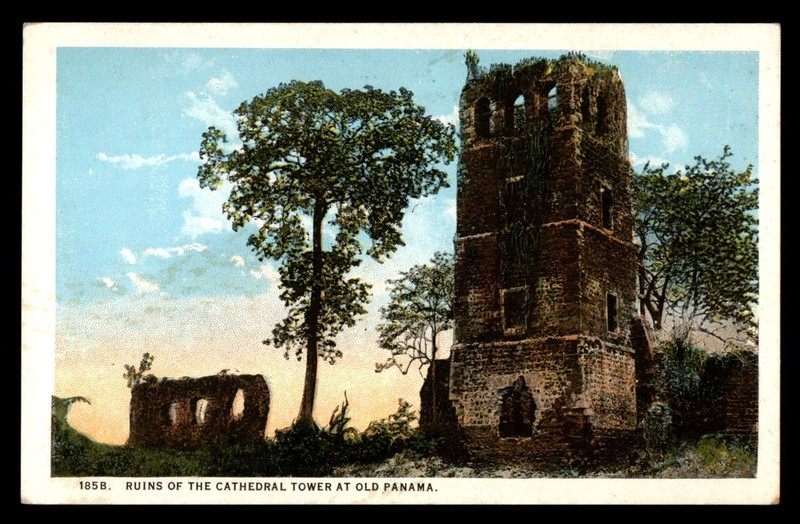 Mayfairstamps Panama ruins of the Cathedral tower picture Post Card aaz_91129