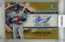 2023 Topps Bowman George Valera Bowman Scouts Top 100 Auto Gold /50