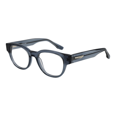 Trussardi Eyeglasses TSM6016 T01 Blue Panto Full Rim Acetate Men