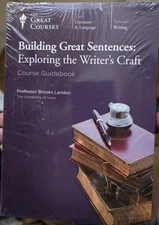 Great Courses Building Great Sentences Exploring The Writers Craft 4 DVDs + Book