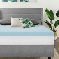 Best Price Mattress 4 Inch Ventilated Memory Foam Mattress Topper, Cooling Ge...