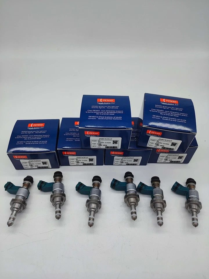 23250-31020 6x Fuel Injectors for Lexus IS250 GS300 2006-2015 2.5L 3.0L V6 Foto 4 de 4