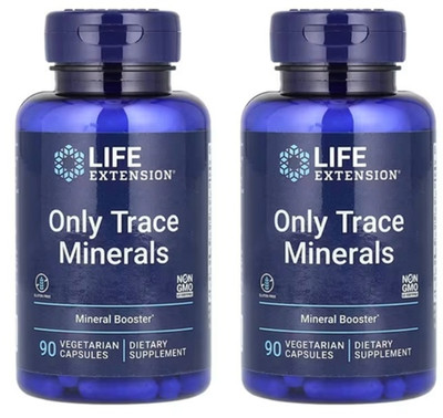 Life Extension Only Trace Minerals 2X90Caps Chromium/Glycinate/Vanadyl/Manganese