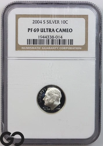 2004 Roosevelt Silver Dime Ultra Cameo PROOF NGC PF 69 Ult Cam * Great Contrast!