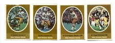 Lot of (4) 1972 Sunoco NFL Action Player Stamps - New Orleans Saints