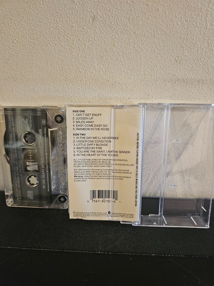 WINGER In The Heart Of The Young 1990 CASSETTE TAPE GLAM/HAIR METAL HARD ROCK - Image 3 of 4