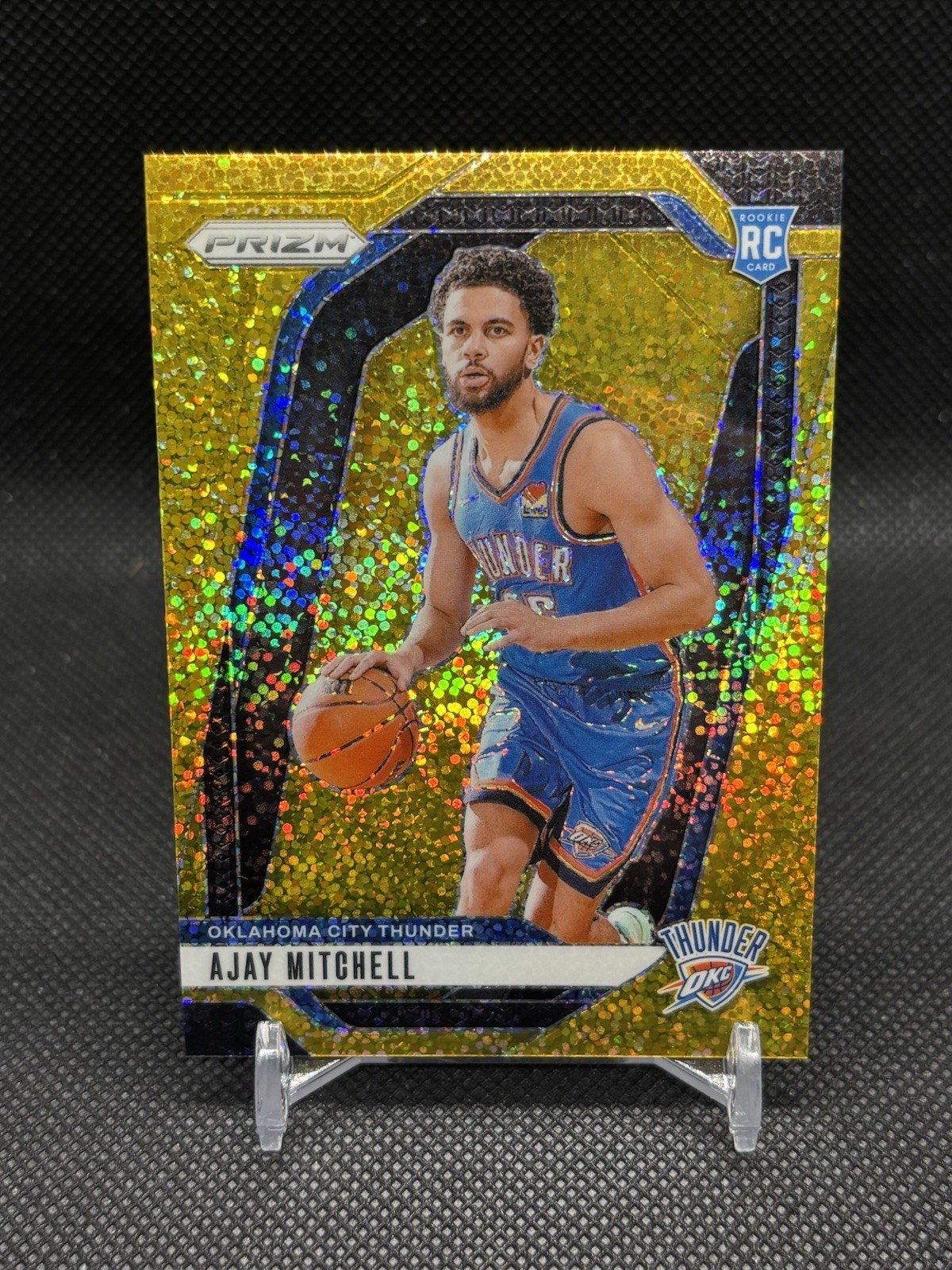 2024-25 Panini Prizm - Ajay Mitchell #226 Gold Sparkle Prizm /24 (RC)