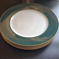 4 pc Royal Worcester Ventura Dark Green Cup  dinner plates 
