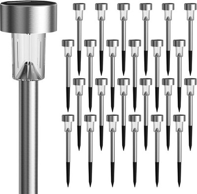 LED Solar Stake Lights Outdoor Garden Patio Pathway Lawn Deck Decor Lamp