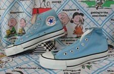 Vintage 80's Dead Stock CONVERSE All Star Boys' Basketball Dream Blue Hi M 6 W 8