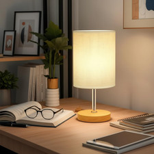 Small Table Lamp for Bedroom, Bedside Lamp with 3000K Warm LED Bulb Included, Ni