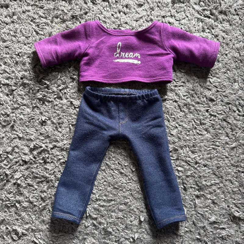 American Girl doll top & pants set - EUC!