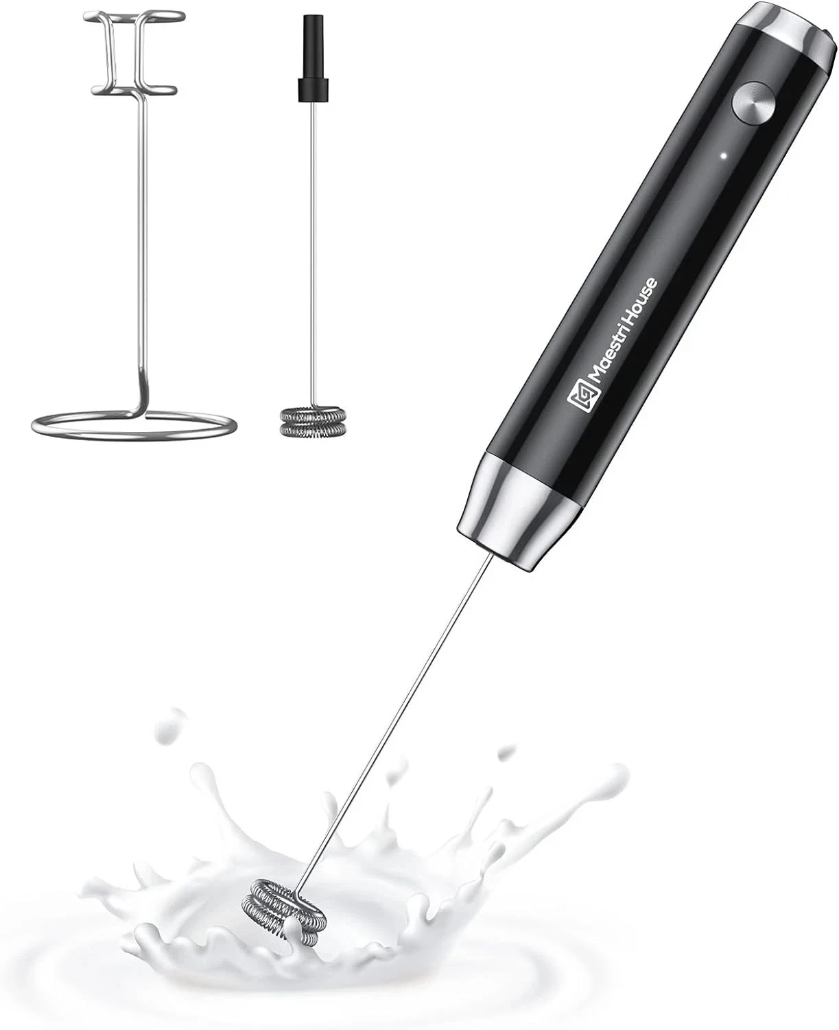 Maestri House Rechargeable Milk Frother LunaFro NS Handheld Electric Foam Maker