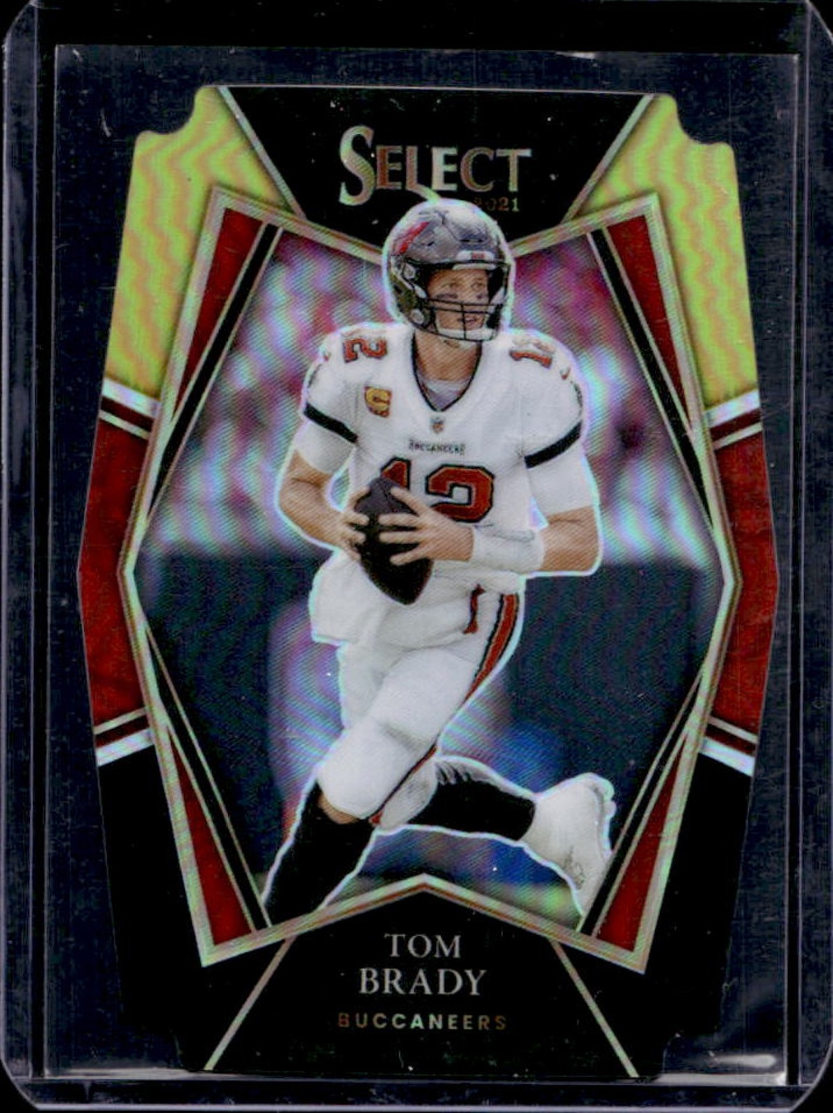 2021 Select Tom Brady Black and Gold Prizm Die Cut Premier #101 Buccaneers