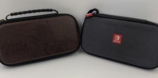 Lot Of 2 Official Nintendo Switch Travel Storage Cases Leather Zelda And More