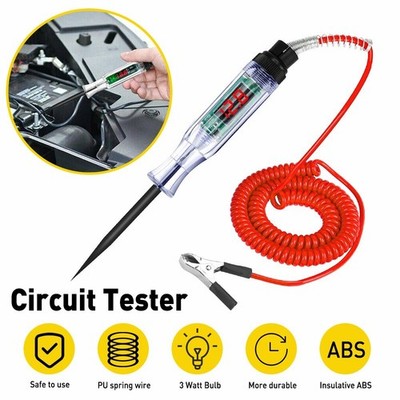 Car Digital Electric Circuit Tester 6V/12V/24V Test Digital Display Voltmeter US