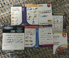 Block Tech And Blokko Manuals Only. Jetski, Motorcycle, Fire Truck, Superhero