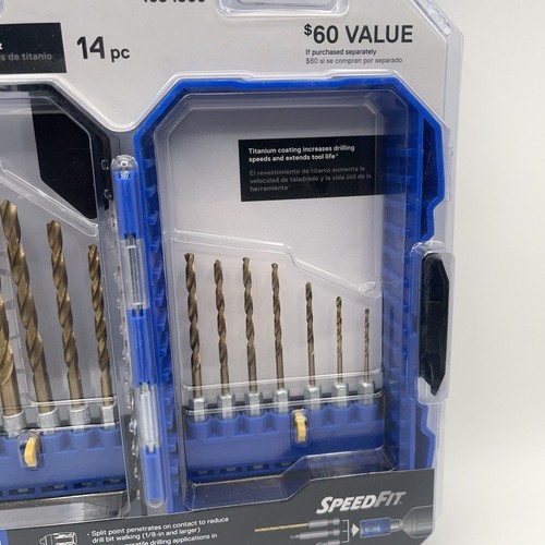 NEW Kobalt 14-Piece Titanium Coated HSS Twist Drill Bit Set with Case - Picture 10 of 19