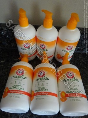 6 Arm & Hammer Essentials TROPICAL MANGO Scent Liquid Hand Soap 12 FL oz. NEW