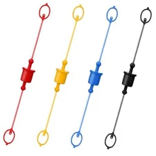 4 Sets Hydraulic Hose Caps Quick Coupler Cover Male Dust Cap and Female 1/2