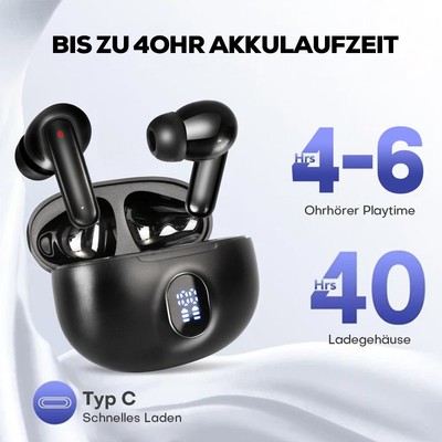 Bluetooth 5.3 Kopfhörer In Ear Ohrbügel Kabellos TWS Sportkopfhörer mit Mikrofon