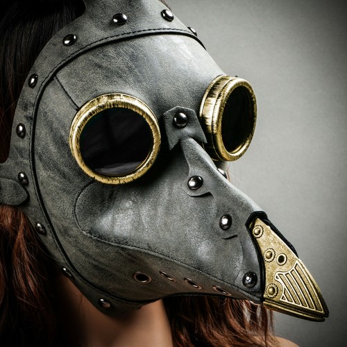 Plague Doctor Steampunk Long BirdNose Halloween Adult Cosplay Costume Party Mask - Picture 53 of 138
