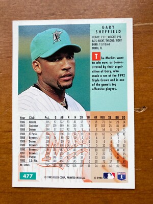 GARY SHEFFIELD BASEBALL CARD SINGLES VINTAGE **YOU PICK** EX/MT To