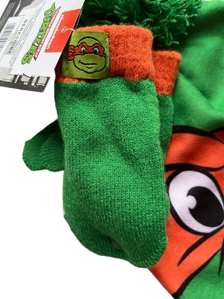 Nickelodeon Toddler Boys Teenage Mutant Ninja Turtles Hat Mitten Set Green NEW - Image 3 of 4