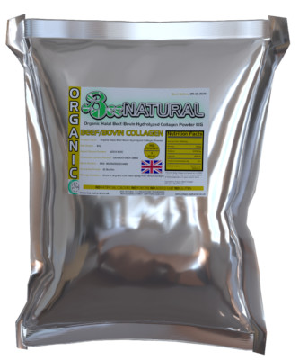 Biene-natürliches Bio HALAL Rindfleisch Kollagen Pulver 1KG / 24% Rabatt 59,99£ JETZT 49,99£