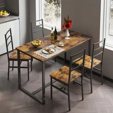 5 Piece Dining Table Set Table with 4 Chair Home Kitchen Breakfast Furniture