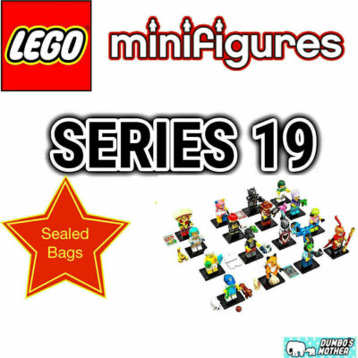 Lego Series 19 Minifigures 71025 Dog Sitter Gardner Fox Bear Shower Guy SEALED