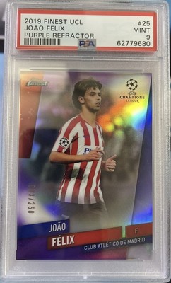 2019-20 Finest UCL Joao Felix Purple Refractor /250 PSA 9 Mint  