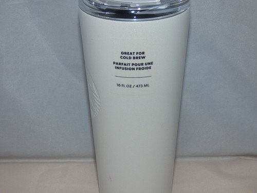 Starbucks - 2021 Holiday Glitter Cold Brew Tumbler - Pearl White - 16 oz - Picture 3 of 4