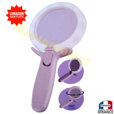 Hand Magnifying Mirror Or Table Free With 12 LED Lighting
