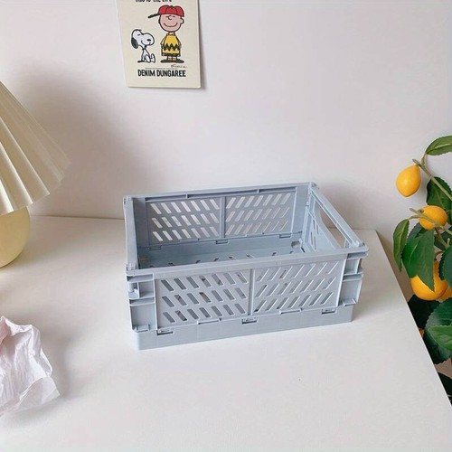 Mini Plastic Baskets For Organizing and Storage Collapsible Space Saving Crates - Picture 4 of 16