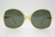 Vintage Sunglasses VIENNA Line 1388 Yellow Gold Blue Oval