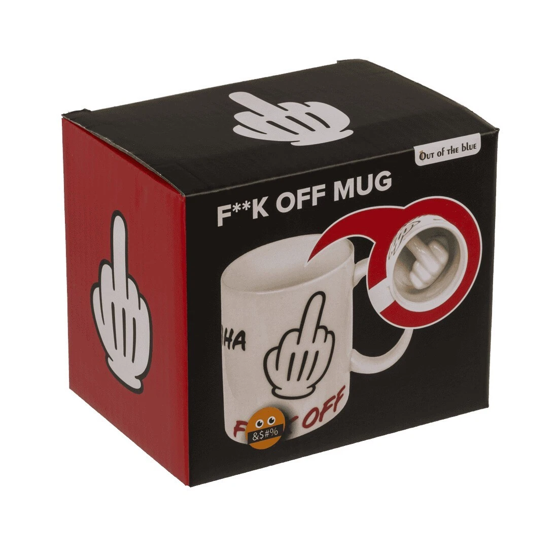 Becher Fuck off Verpiss dich Mittelfinger Kaffeetasse Kaffeebecher aus Keramik