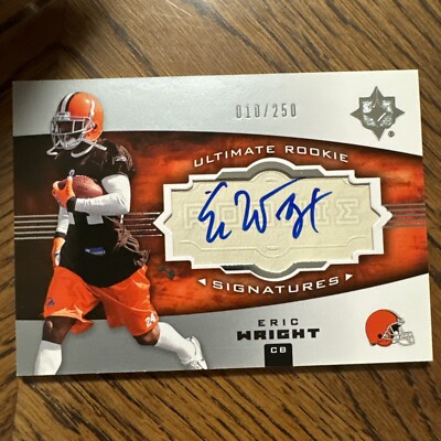 2007 Ultimate Collection #141 Eric Wright Autograph /250 Rookie Football Card 