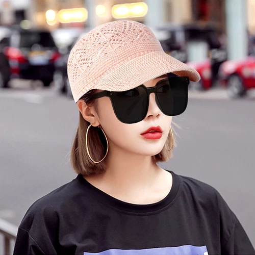 Damen Mesh Sommer Hohl Baseball Cap Frauen Verstellbar Atmungsaktiv Strick Mützen - Bild 10 von 26