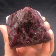 Natural Plum Blossom Tourmaline Quartz Crystal Pyramid Healing Decoration 1Pc