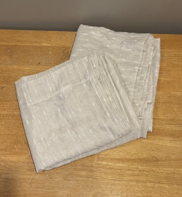 2 Ralph Lauren Linen Sheer Panels Window Curtains 52 X92  Natural